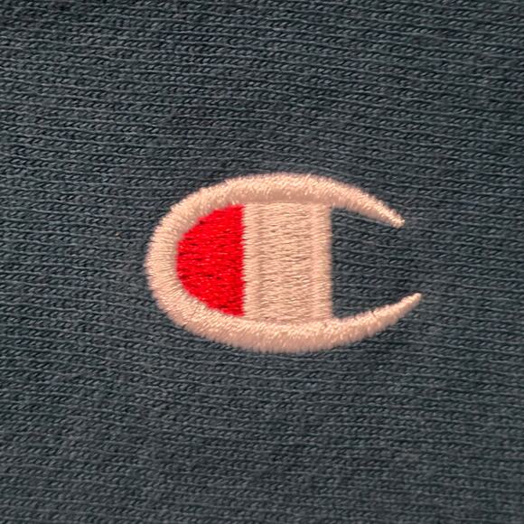 Champion Reverse Weave Hoodie Men S Turquoise Blue Y2K - Picture 2 of 8